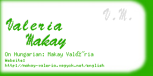 valeria makay business card